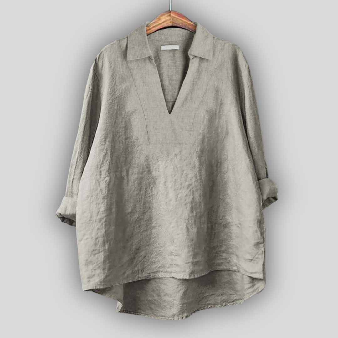 Lininė palaidinė „Sidabrinė elegancija“