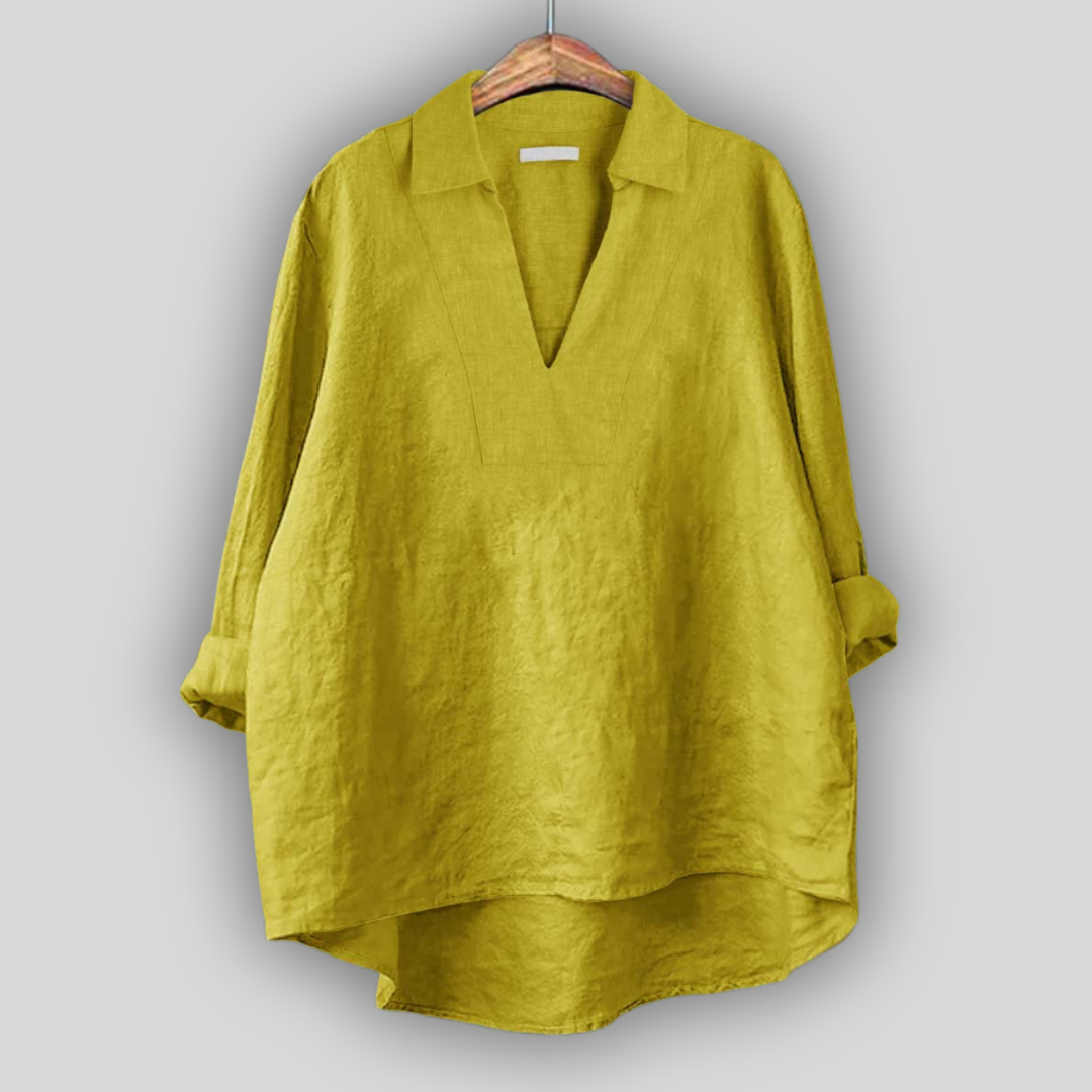 Lininė palaidinė „Sidabrinė elegancija“