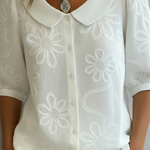 RITA™ elegantiška palaidinė su gėlių detalėmis