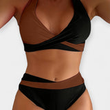Bikinis sukryžmintu kaklu