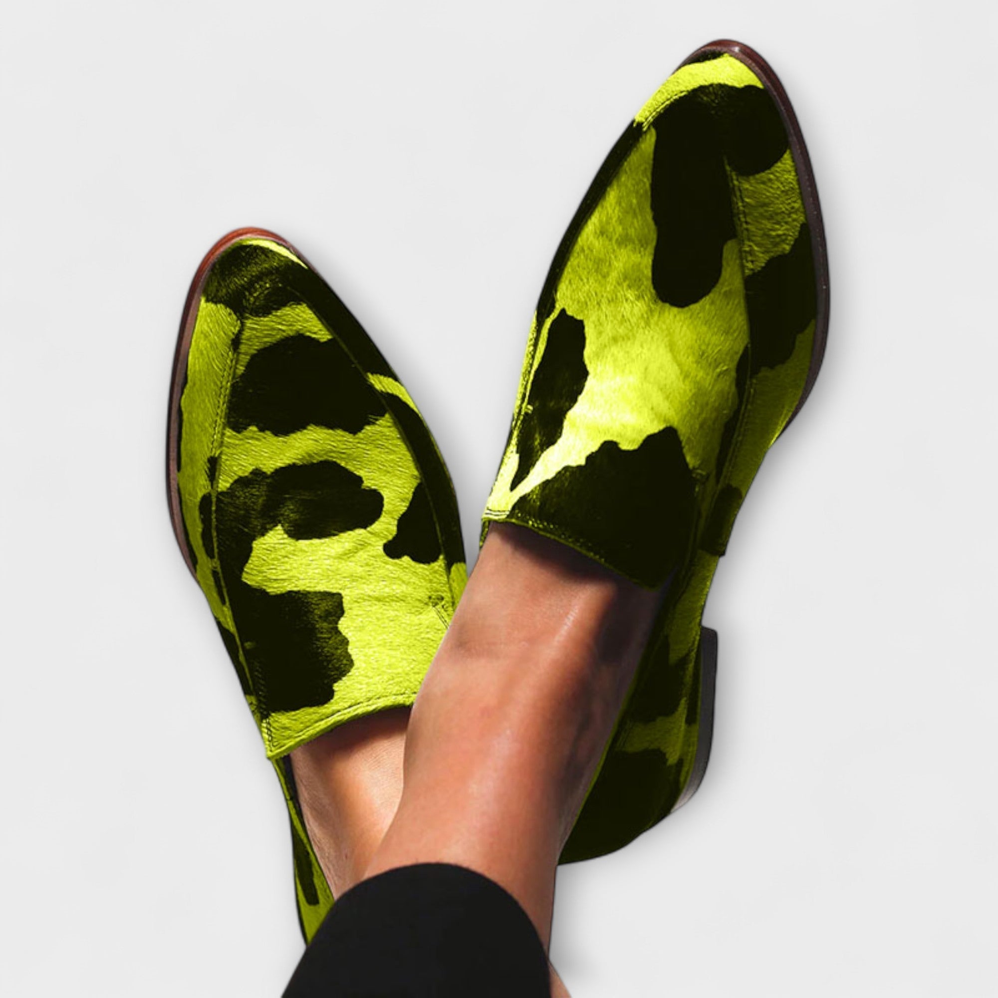 Paloma – espadrilės su karvės odos raštu