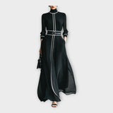 Ilga suknelė su minimalistine elegancija