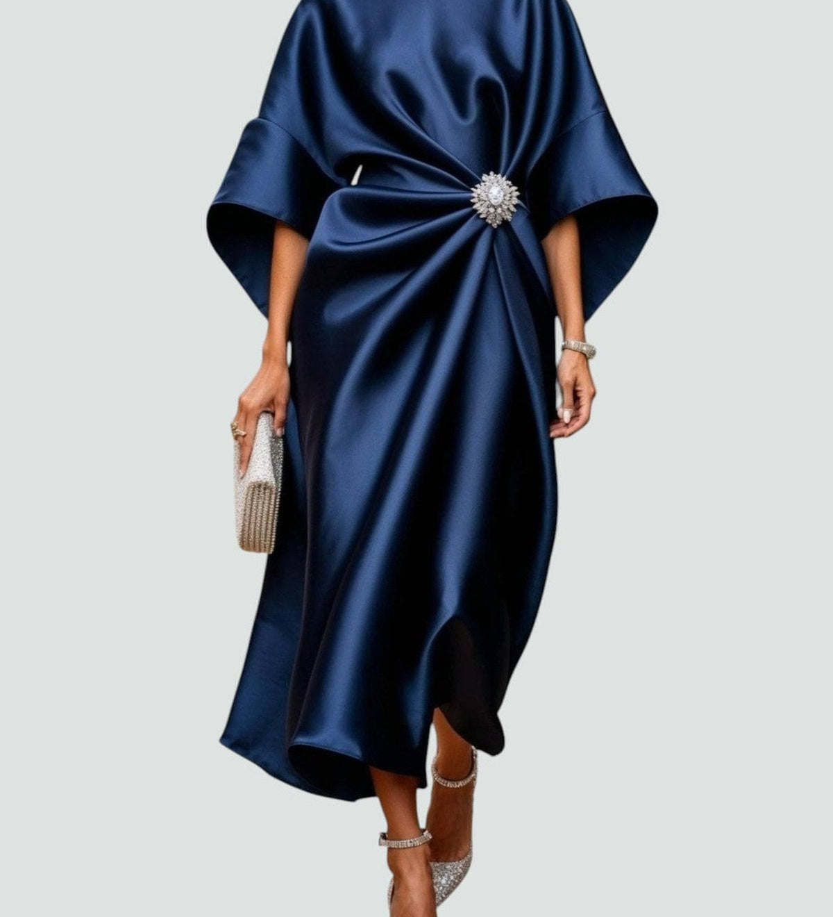 LINA™ elegantiška drapiruota vakarinė suknelė