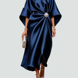 LINA™ elegantiška drapiruota vakarinė suknelė
