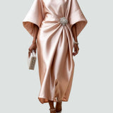 LINA™ elegantiška drapiruota vakarinė suknelė